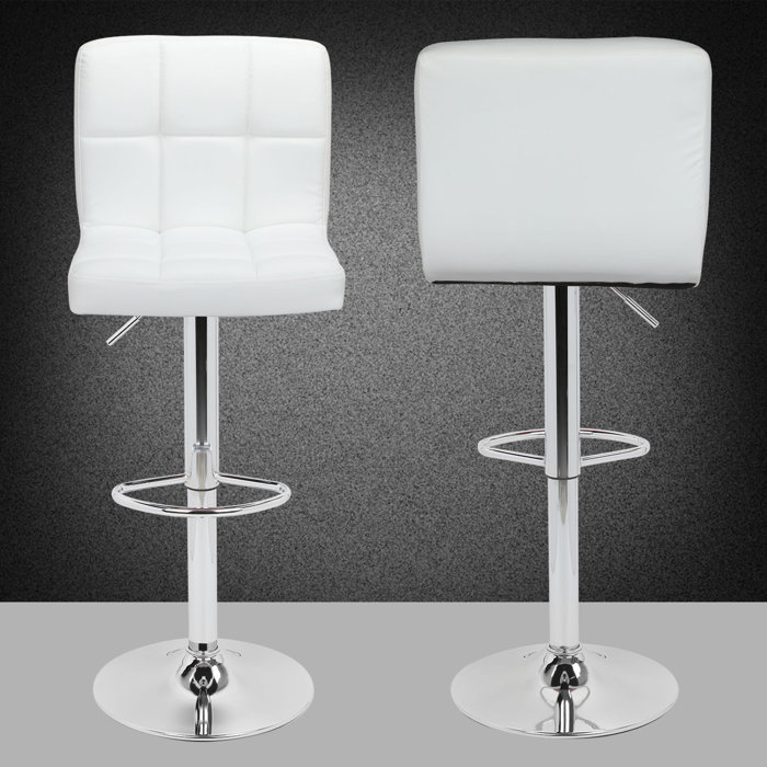 Orren Ellis Martel Swivel Adjustable Height Bar Stool & Reviews Wayfair